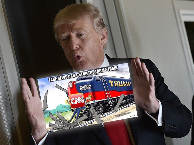Press reporters Horrified After President Shares Meme of ‘Trump Train’ Hitting CNN