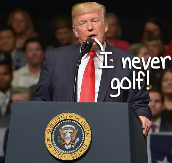 Donald Trump Is Taking A SHORT Break From Being President To Golf With Tiger Woods, OK?!
