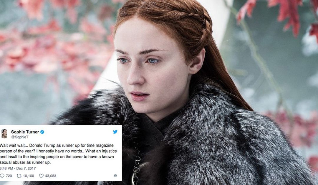 Sophie Turner goes after Donald Trump on Twitter in a big way