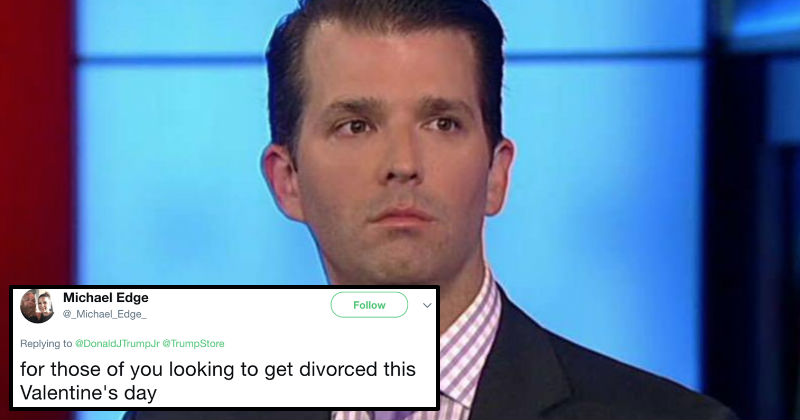 Donald Trump Jr.’s Getting Trolled For His Cringe Valentine’s Day Tweet