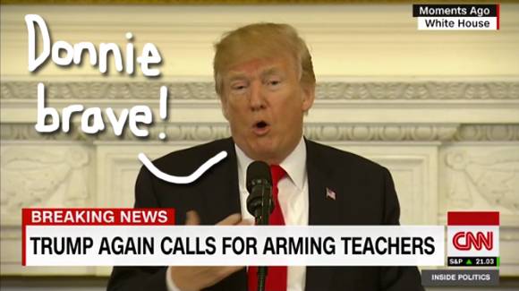 Donald Trump Pulls A Mark Wahlberg, Says He Would Have ‘Run In There’ To Stop School Shooting Unarmed!