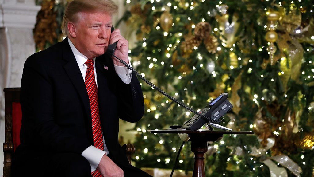 Trump, in Christmas Eve phone call, asks child if they still believe in Santa Claus