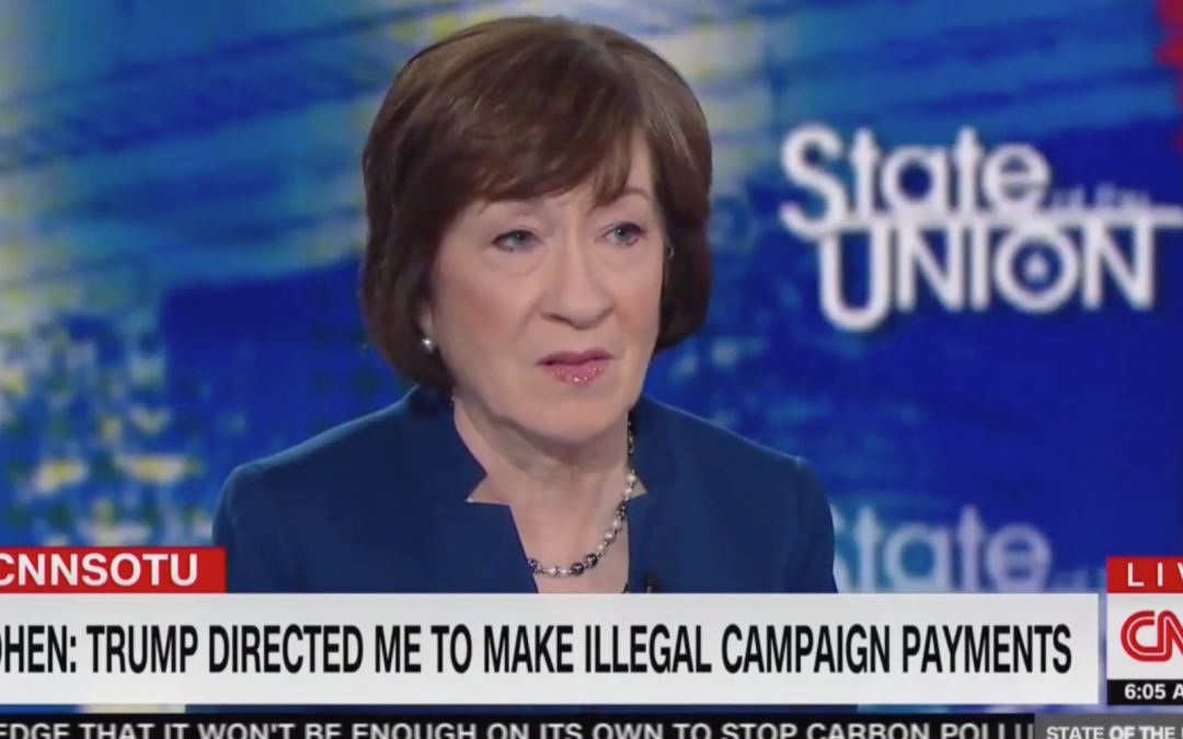 Jake Tapper Shuts Down Susan Collins’ Spin On Trump Hush Money Payments