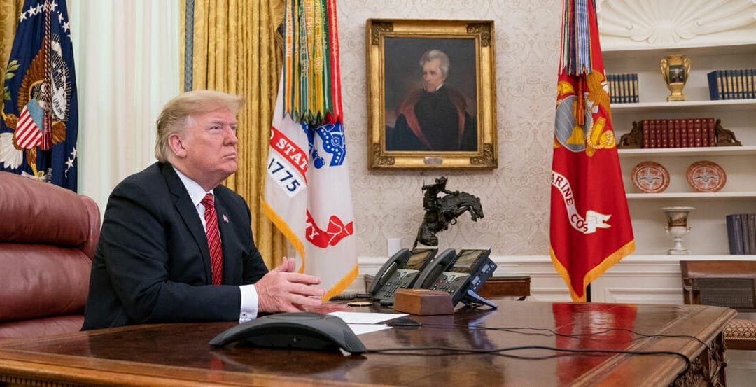 Did Trump lie about being in the Oval Office this morning?